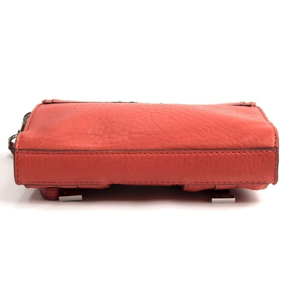 Karen Millen Large Orange Leather Lock Clutch - Picture 5 of 5